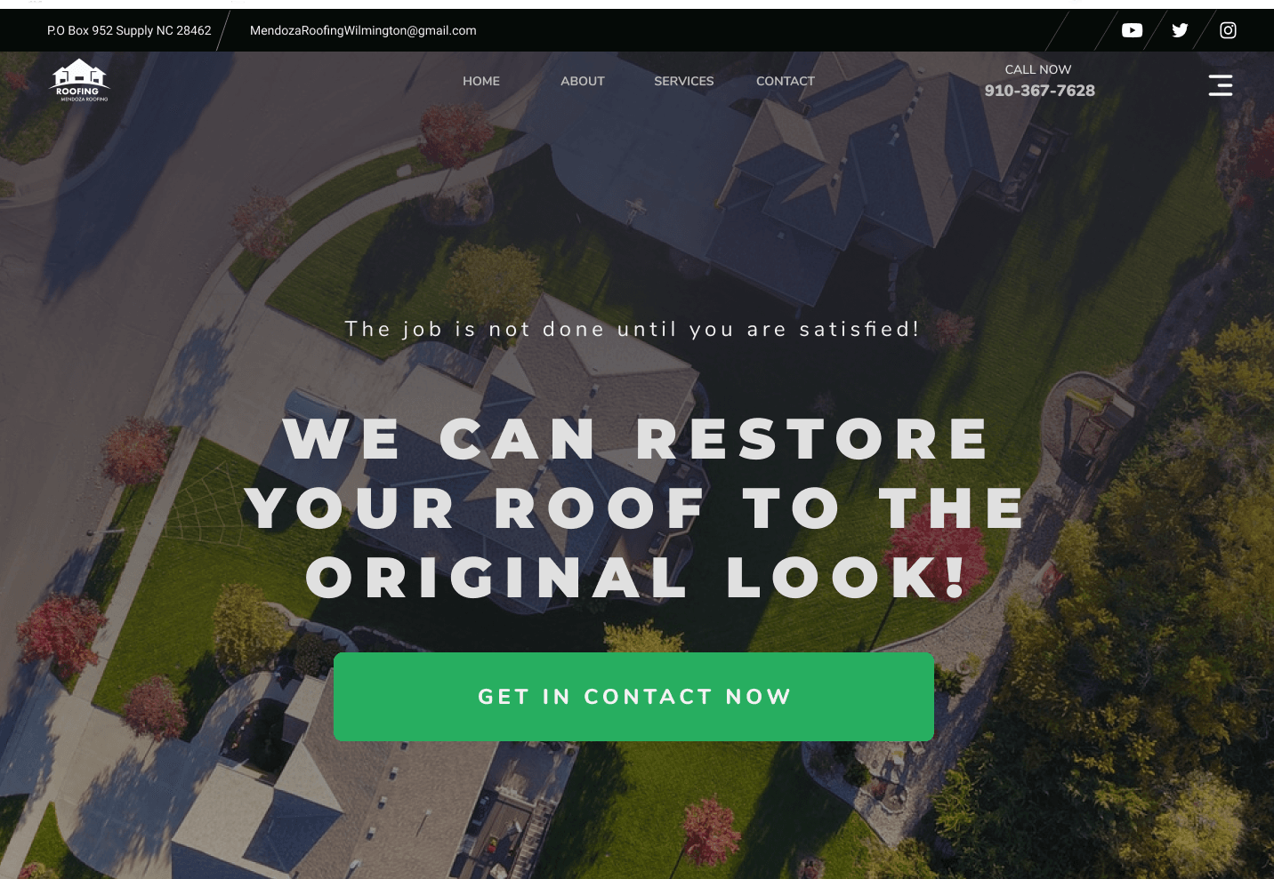 Hero Roofing Co. - Professional roofing website design
